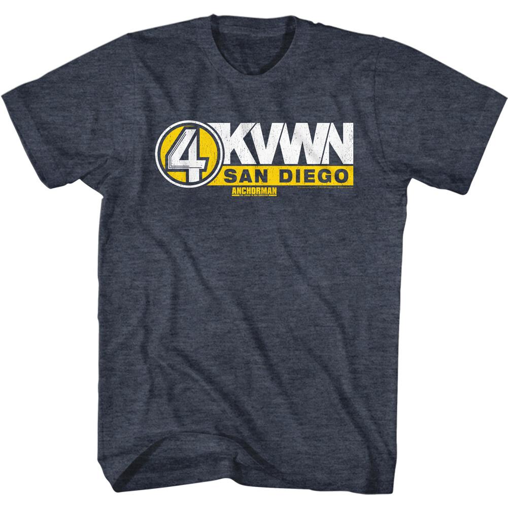 Anchorman Movie Channel 4 Logo KVWN San Diego Men T Shirt M