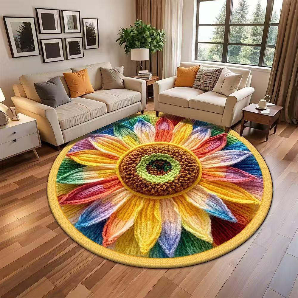 3D Floral Carpet Living Room Bedroom Floor Mat Easy To Wash and Maintain Anti Slip and Beautiful Floor Mat