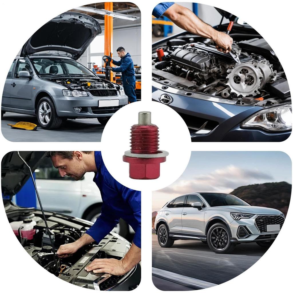 Fan Drain Plug, Improved Aluminum Alloy Pan Screw Magnetic Drain Plug Bolt