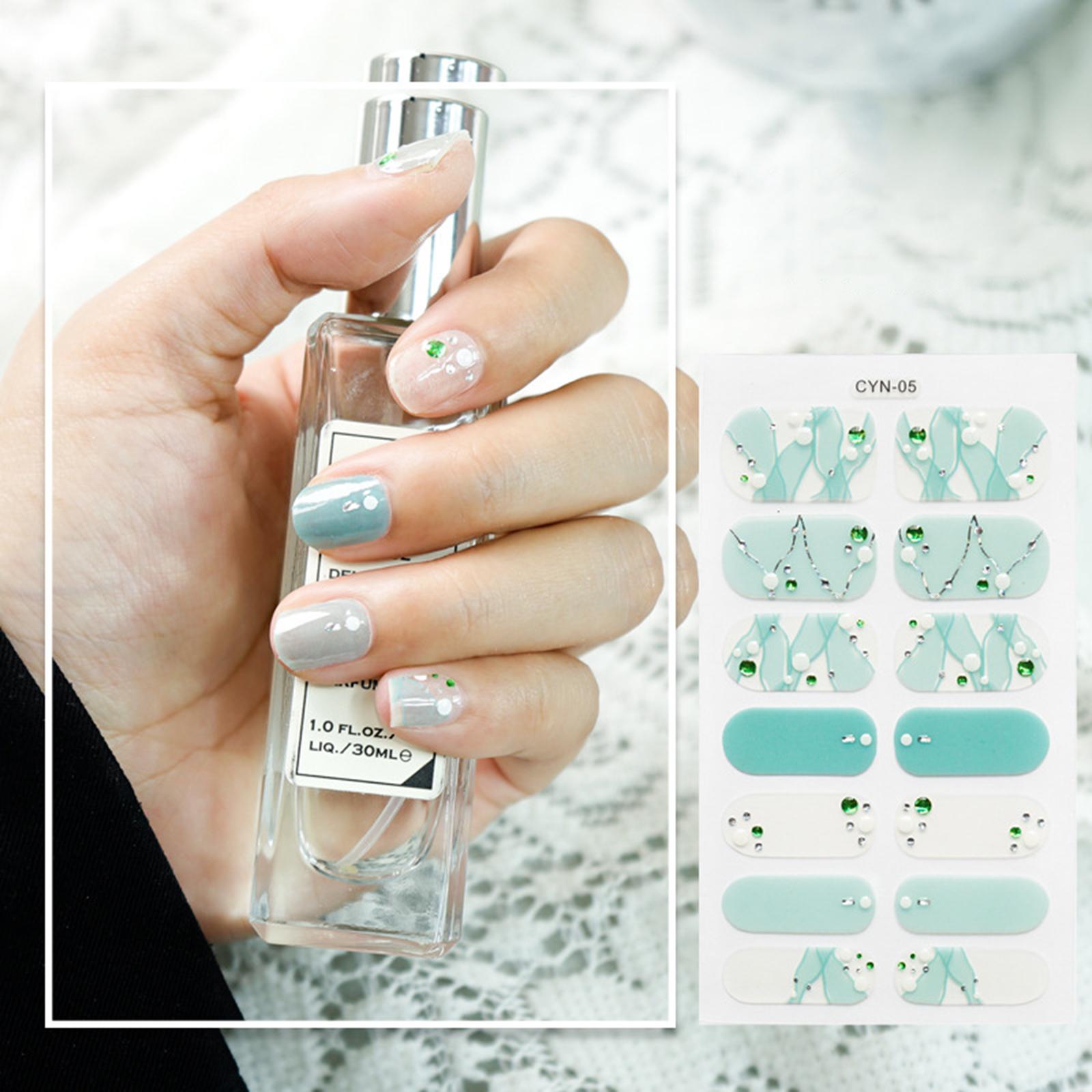 

Блестящие/цветочные наклейки для нейл-арта 14 советов по обертыванию ногтей Сделай сам наклейки для ногтей Женские украшения для нейл-арта Инструмент для маникюра CYN05