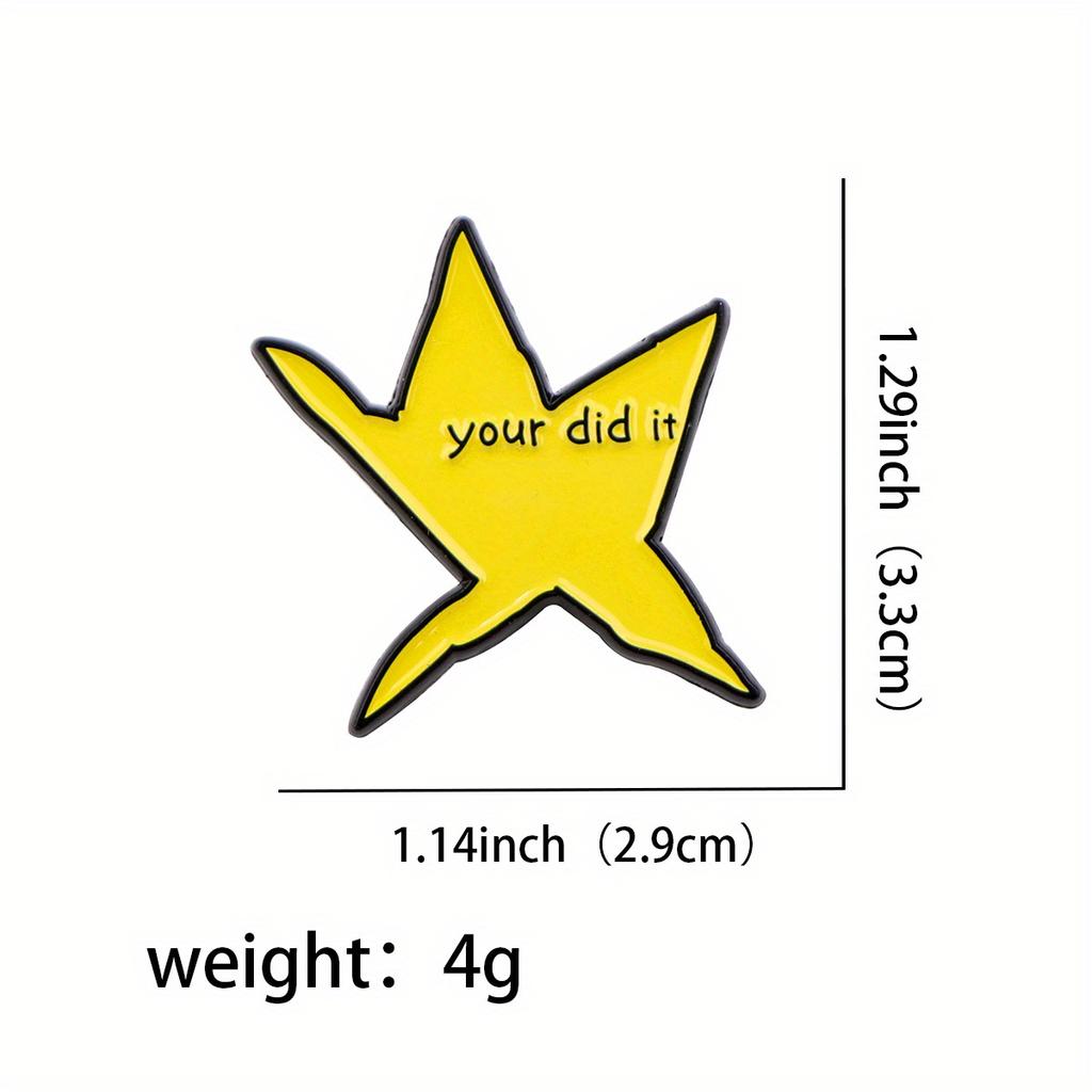 1 ks Udělal jsi to se zábavnými memy, hvězdnými brožemi, vtipnými pentagramovými odznaky