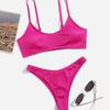 2023 V-Shaped Ribbed Bikini with Split Pants - Sexy Women's Swimwear