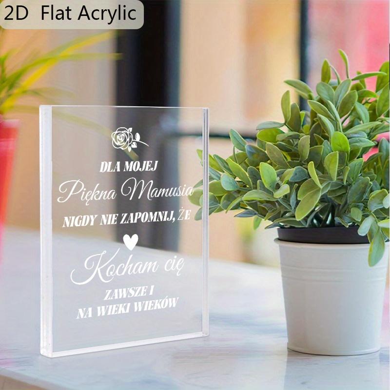 2D Flat Acrylic Desktop Decoration, Indoor and Outdoor Decoration - No Need for Batteries/electricity, Free Day Decoration, Shop
