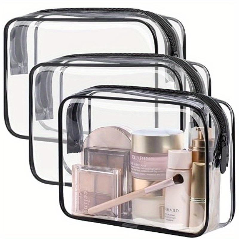 3pcs Upgraded Color-edge Transparent Makeup Bag, Transparent Makeup Bag, Suitable for Travel, Suitable for Various Storage Needs