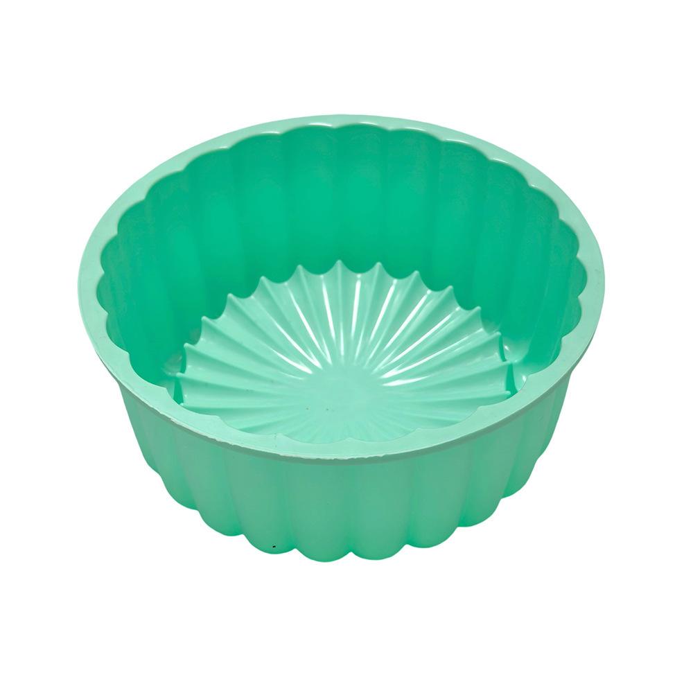 1PC Silicone Cake Pan Round Air Fryer Oven Baking Pan Mold, High Temperature Resistant Bread Toast Cake Mould