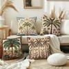 D Flat Printed Palm Tree Cushion Cover Pillowcase DoubleSided Printing Sofa Cushion Bedroom Bedside PillowCover