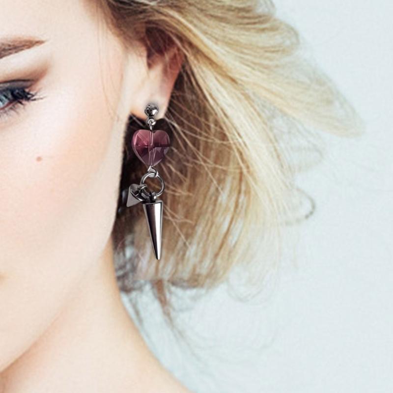 Elegant Cone Studs Earrings Featuring Delicate Heart Design Perfect for Fashion Forward Women and Trendsetters