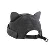 New Cute Cat Ears Melon Skin Cap Women Adjustable Fashion Versatile Brimless Dome Landlord Hat Men Denim Hip Hop Beanie Caps