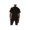 Letter Round Neck Short Sleeve T-Shirt Men Tops Black 2091A750-001