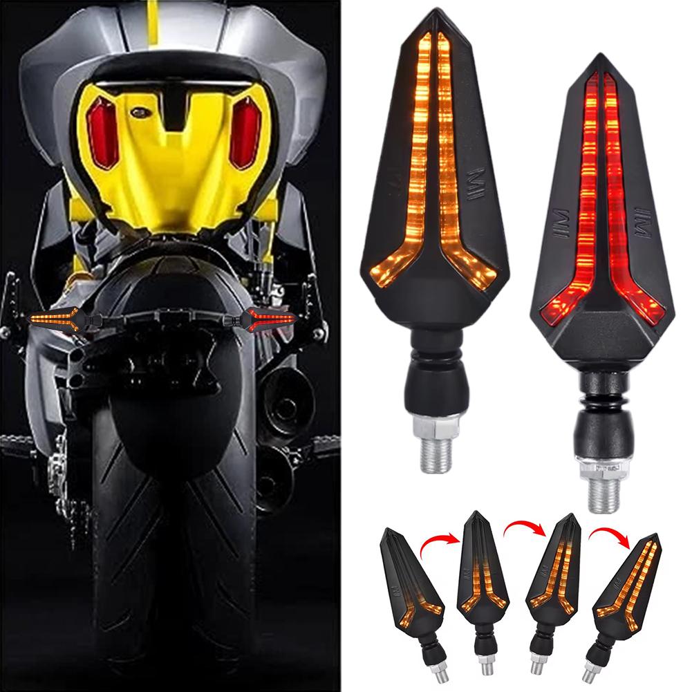 Universal Motorcycle LED Turn Signal Lamp 12V Waterproof Flash Amber Lights Light Indicator Running Q7H8