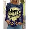 Halloween Women's long sleeved T-shirt Pumpkin 3D Printed Autumn Long Sleeve T-Shirt Autumn Casual Tops For Women Clothing Tops