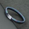 Nouveau Bracelet Paracorde Pour Hommes Boucle Magnétique Démontable en Acier Inoxydable Bracelet Macramé Bicolore Pulseira Masculina Cadeau Pour Lui
