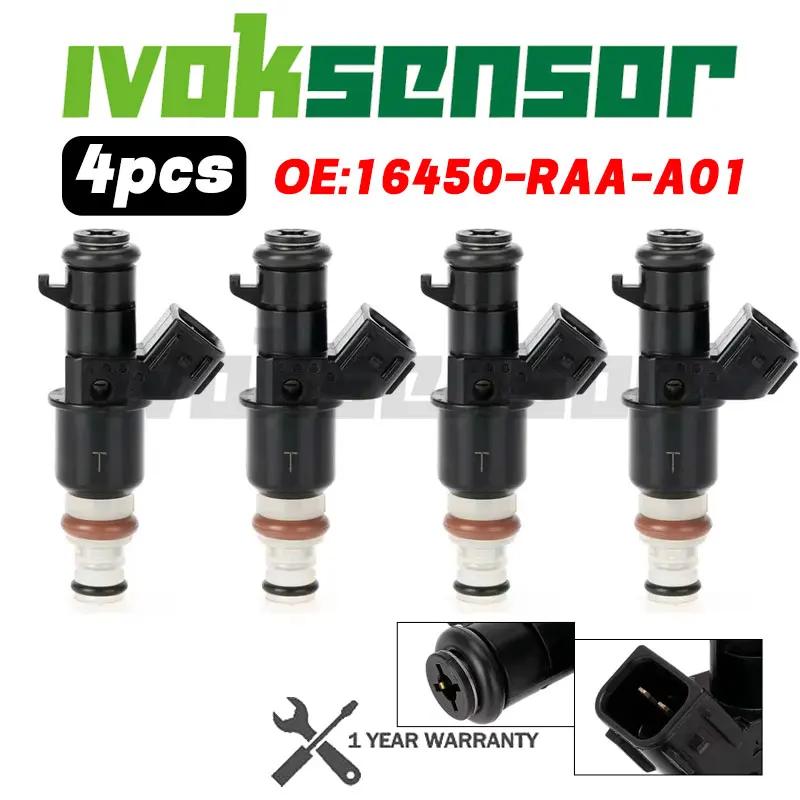 4PCS Car Fuel Injectors Nozzle 16450-RAA-A01 For Honda Accord 2.4L 2003 2004 2005 2006 2007 16450RAAA01 16450-PPA-A01 842-12288