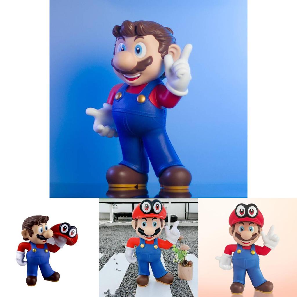 Large Mario Super Mario Toy Figure Pvc Home Decor Collectible Display 27x38cm