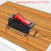 Heschen Rocker Switch ON-Off SPST 3 Terminals Red Light 16A 250VAC 5Pack