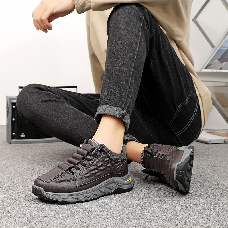 

Single cotton thick-soled men s cotton shoes of the same style 2025 winter new leisure sports men s piled thickened high-top snow boots 47