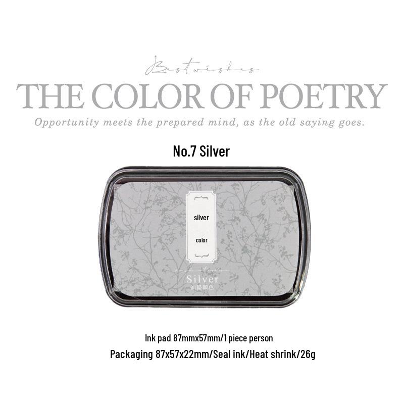 Yan Ji Quick-Dry Retro Ink Pad: Large Palette for Journals & Stamps