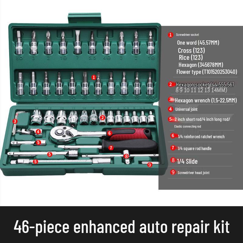 Portable Industrial-Grade Chrome-Molybdenum Steel Ratchet Wrench Set - Large, Medium & Small, 72-Tooth