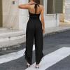 Damen Farbiger Lässiger Modischer Jumpsuit mit Taschen