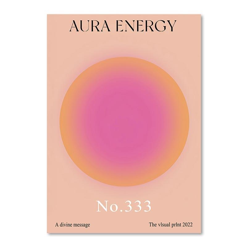 Abstrakt Gradient Aura Väggkonstaffisch Gudomlig Andlig Canvas Målning Nordiskt Galleri Tryck Estetisk bild Vardagsrumsdekoration