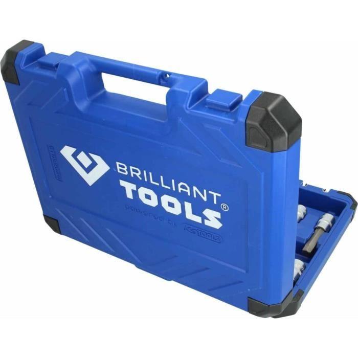 Coffret de douilles tournevis 1/2'' 6 pans creux |30 pièces-Brilliant Tools BT022030-Malette vissage