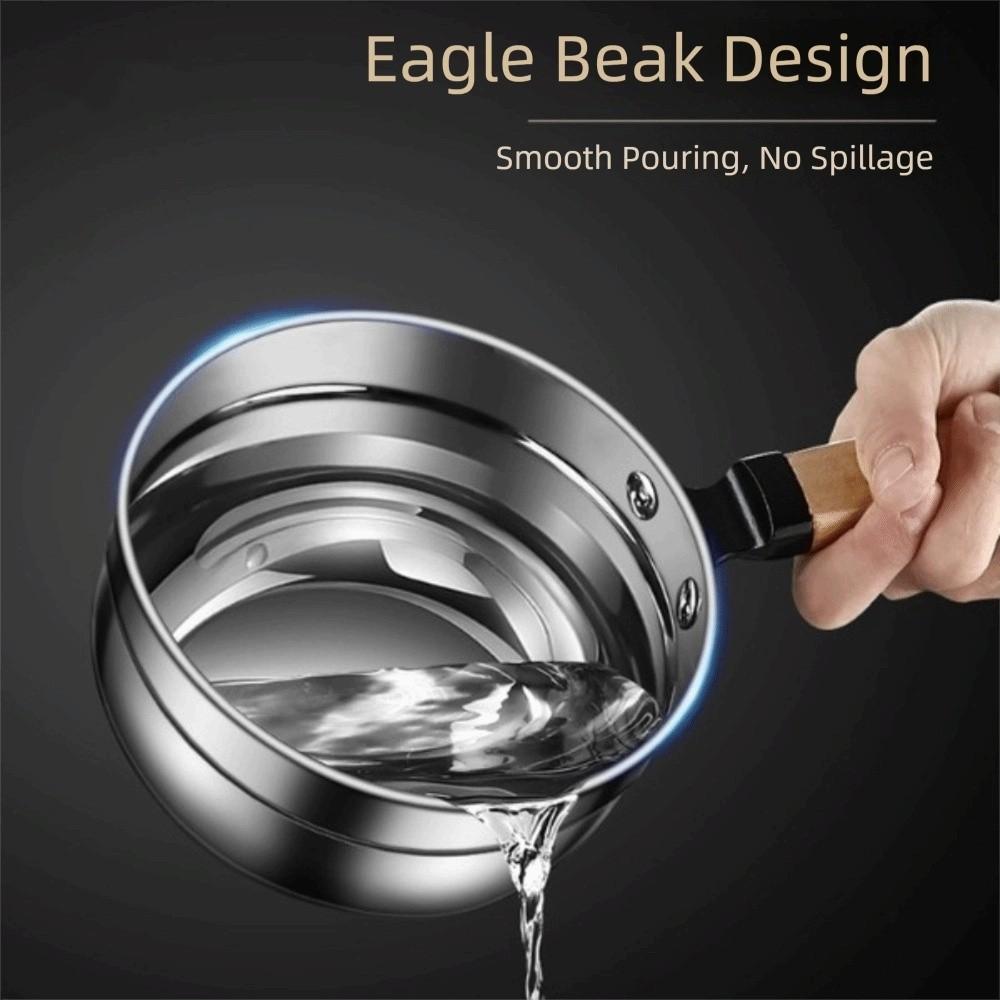 304 Stainless Steel Water Scoops Wooden Handle Water Spoon Thickened Soup Ladle  Kitchen Cooking
