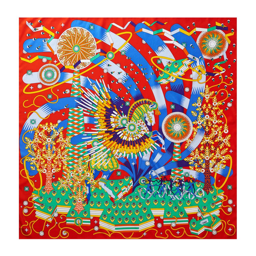 Luxury Brand 90cm Scarf Women Foulard Bandana Handmade Curled Twill Silk Square Scarf New Design Head Hijab Scarves For Ladies