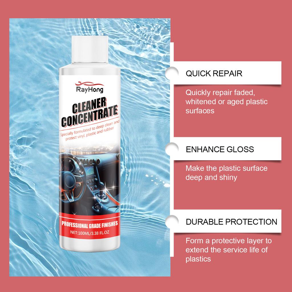 100ml Car Interior Plastic Restorer Auto Detailing Polish And Repair Coating Renovator Quickly Restore Black Gloss Care Agent