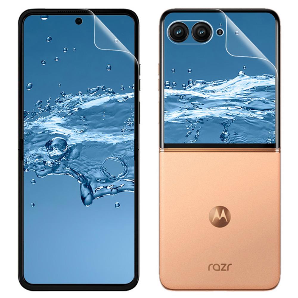 IMAK Hydrogel Film 4th Gen for Motorola Razr 50 Ultra 5G/Razr+ 2024 5G 1 Set TPU Screen Film (Front Screen+Rear Screen)