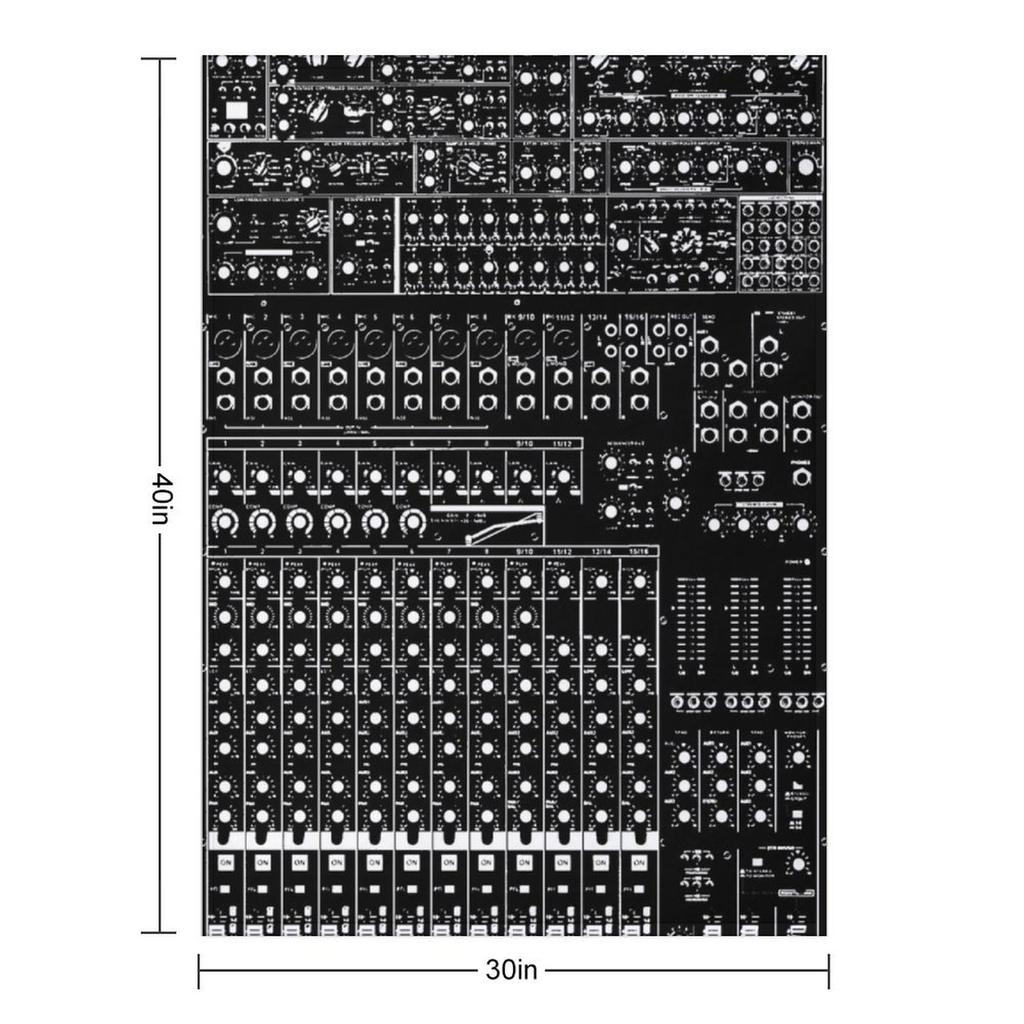 Music Producer Audio Engineer Recording Studio DJ Sound Guy Throw Blanket Softest Hairys Single christmas gifts Blankets