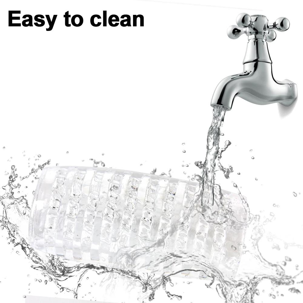 9cm Transparent Male Masturbator Artificial Pussy Vaginal for Men 18+ Glans Sucking Penis Pump Spikes Exerciser Erotic Products