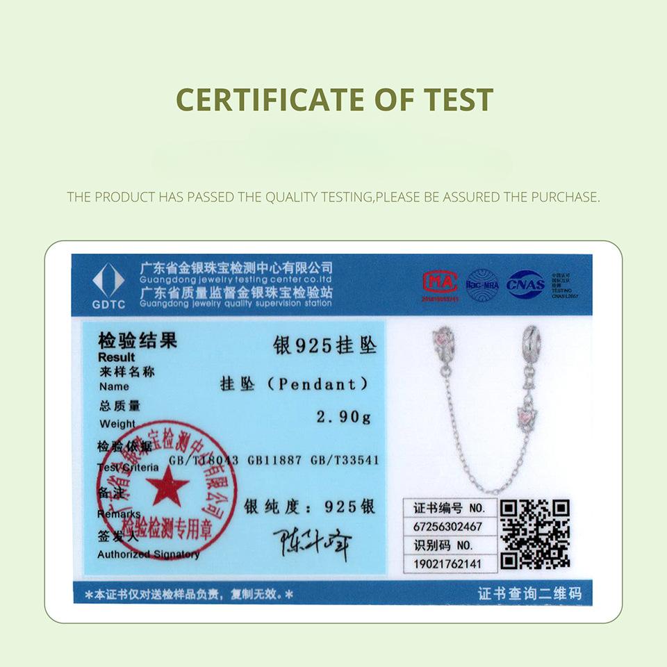 S925 Yinchun Butterfly Heart-Shaped Silicone Safety Chain Light Luxury Personalized Diy Bracelet Beaded Accessories