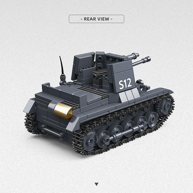 WW II No.1 Fighter Vehicle Brick Playset, Children's Army Puzzle Assembled Toys Playsets Armored Vehicle, Handmade DIY Gift Present