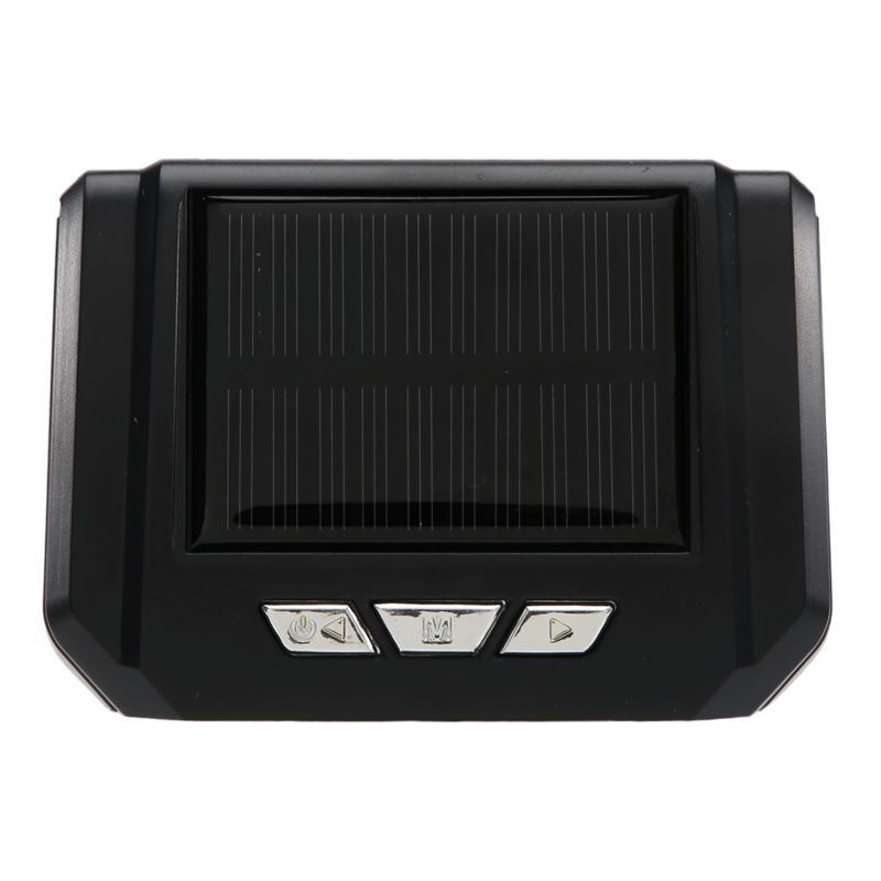 CACE-Car Solar Digital Clock With LCD Time Date In-Car Temperature Display For Outdoor Personal Car Part Decoration