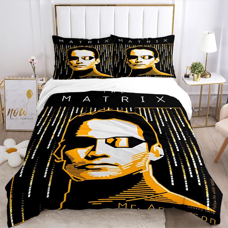 3pcs The Matrix Duvet Cover Set, 1 Duvet Cover + 2 Pillowcases (No Insert), High-Definition Print for All Seasons,Durable yy251103077