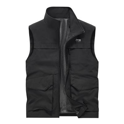 New Outdoor Vest Men's Multi-pocket Loose Vest Workwear Casual Jacket Vest for Young and Middle-aged People