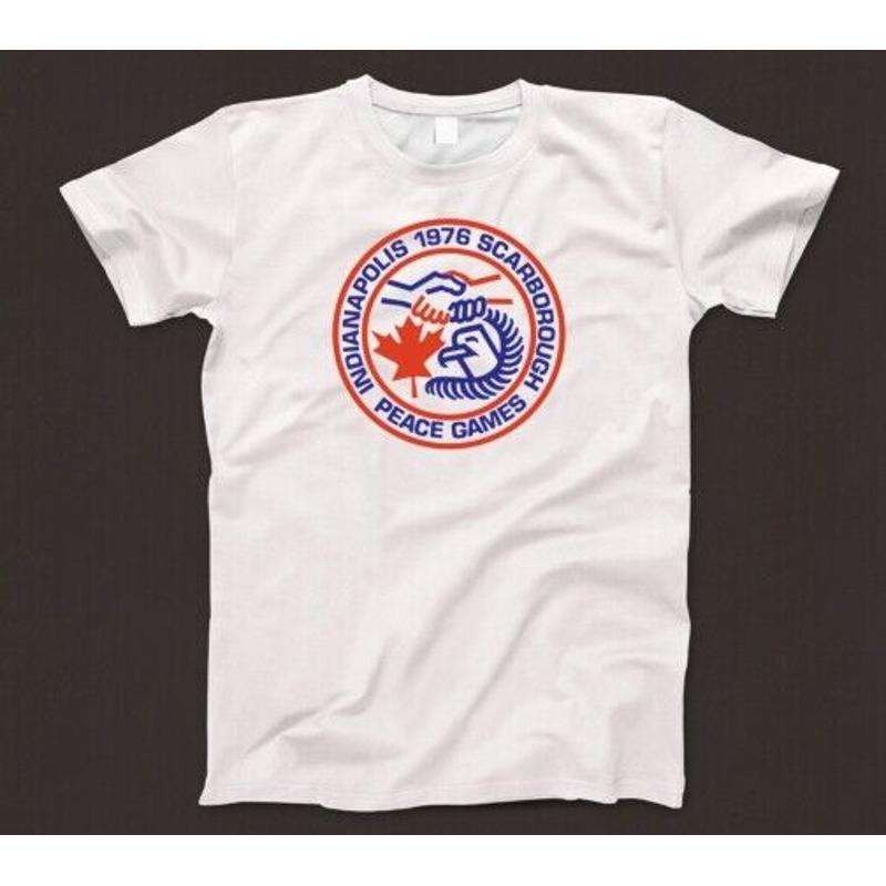 

Peace Games T Shirt 825 Retro 70s Indianapolis Scarborough 1976 Sports Athletics 5XL різнокольоровий