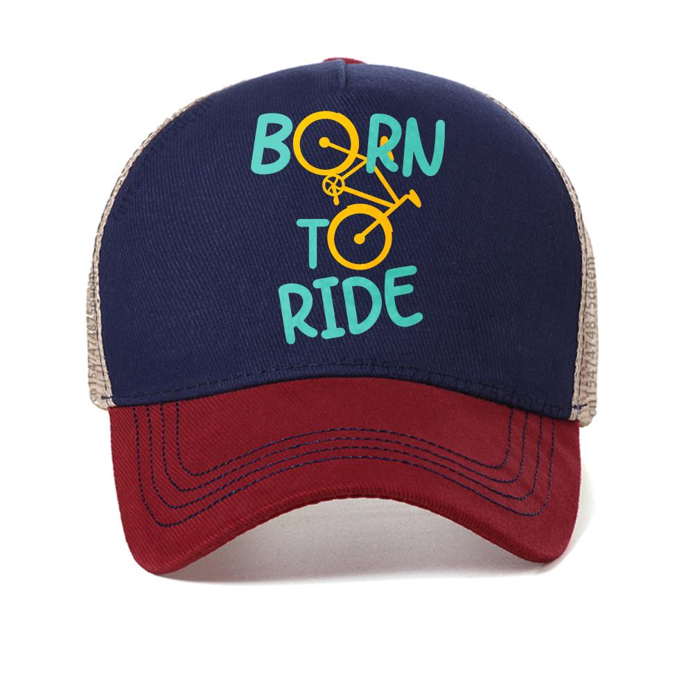 Born To Ride Print baseball cap Casual Summer For Unisex Women snapback hat fashion Breathable sun caps adjustable mesh Trucker hat Adjustable