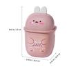 1 Mini Desktop Trash Can Cartoon Rabbit Plastic Trash Bin Toilet Paper Bin Tabletop Garbage Bin With Lid Countertop Waste Bucket