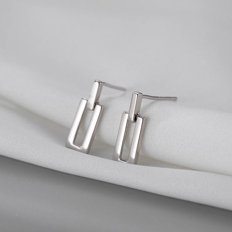 Semplici Orecchini Pendenti a Cuore alla Moda per Donne Ragazze Colore Oro Argento Orecchini in Metallo Liscio Pendenti Gioielli da Matrimonio Regalo