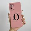 For Xiaomi Redmi Note 10 5G Case Redmi Note 10T 5G Cover M2103K19G Cute Initial Letters Square Phone Case Shockproof Back Cover