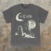 The Cure Cat Graphic Print  Music Tshirt Vintage Y2k Style Streetwear Funny Unisex Unisex Harajuku Retro 90s Streetwear Tee Tops