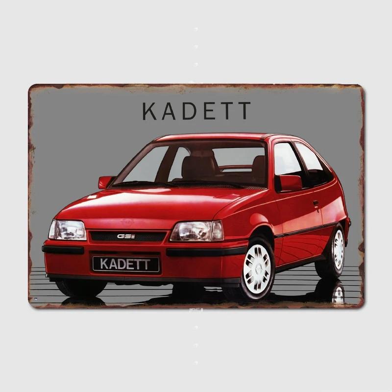 Opel Kadett Gsi Металлическая табличка Постер Клуб Дом Бар Пещера Классические таблички Жестяная вывеска Постеры Декор стен комнаты 20x30cm（7.8x11.8inch）