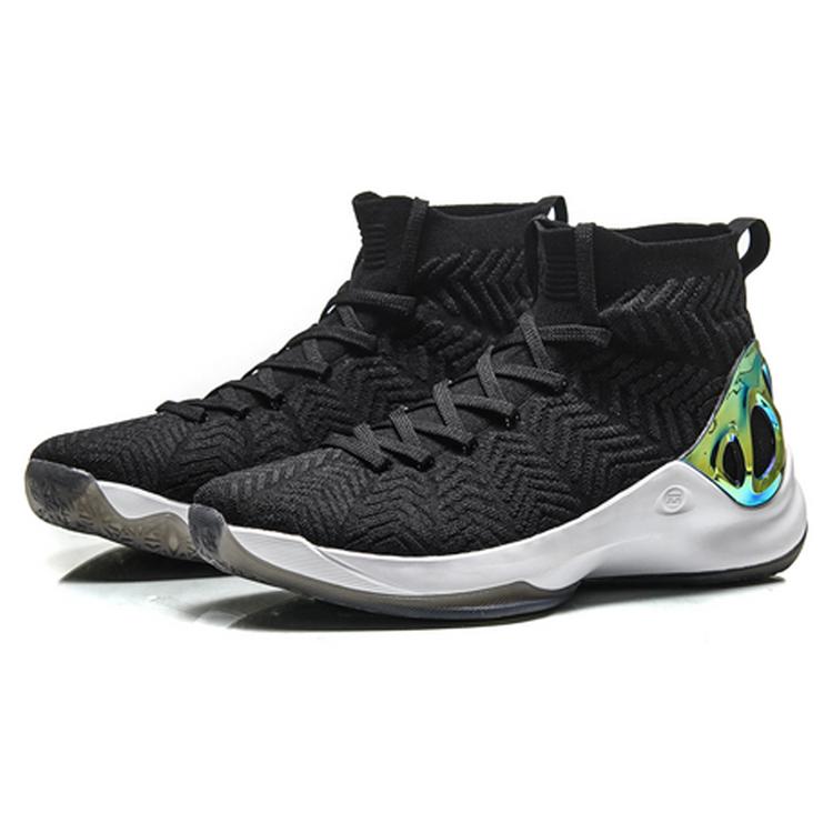 Li Ning CF Vintage Basketball Shoes Men's High top Black/White ABAN035-5