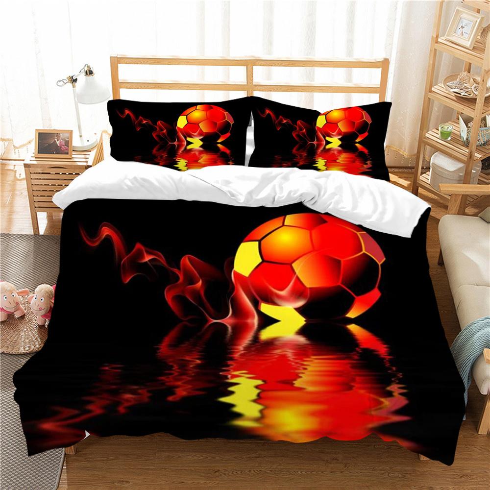 Conjuntos de capa de edredom esportivos queen size cama futebol adolescente crianças têxteis para casa de luxo capa de cama de alta qualidade
