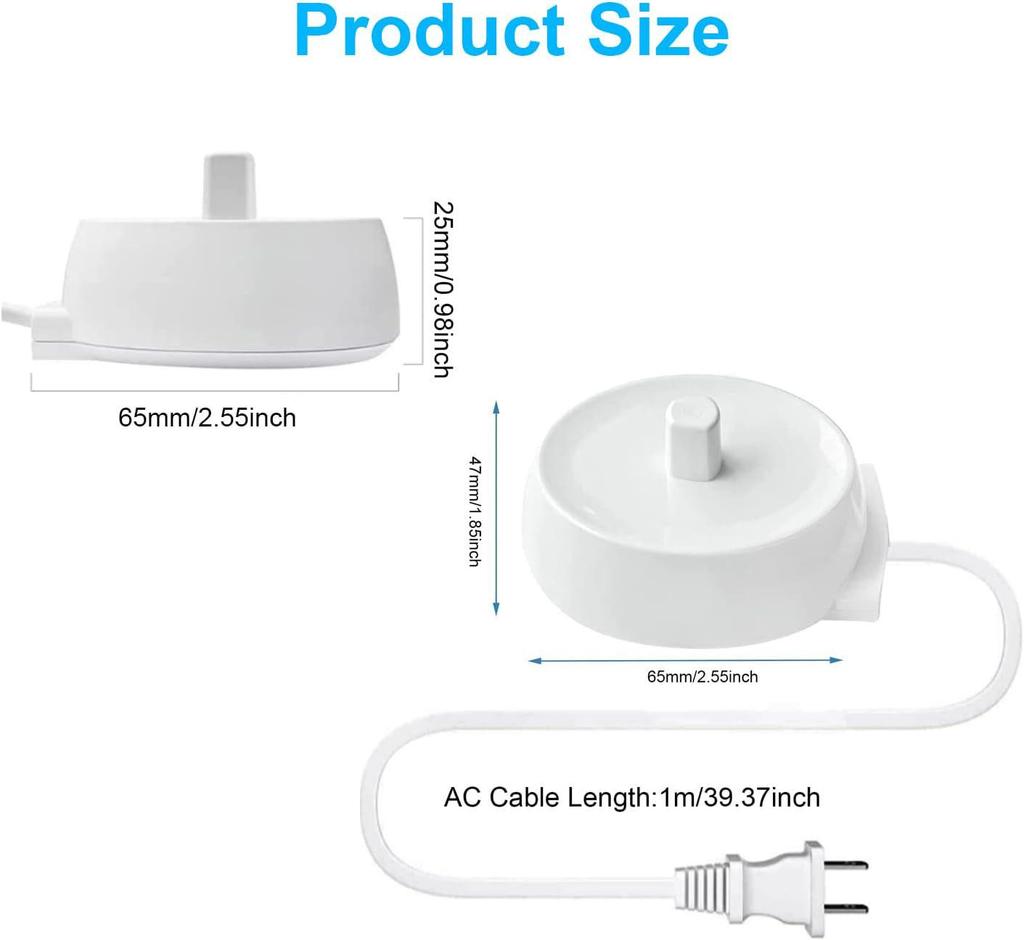 Charging Stand for Oral-B/Ole B Braun Electric Toothbrushes D12, D16, 8000, 3757, 3709
