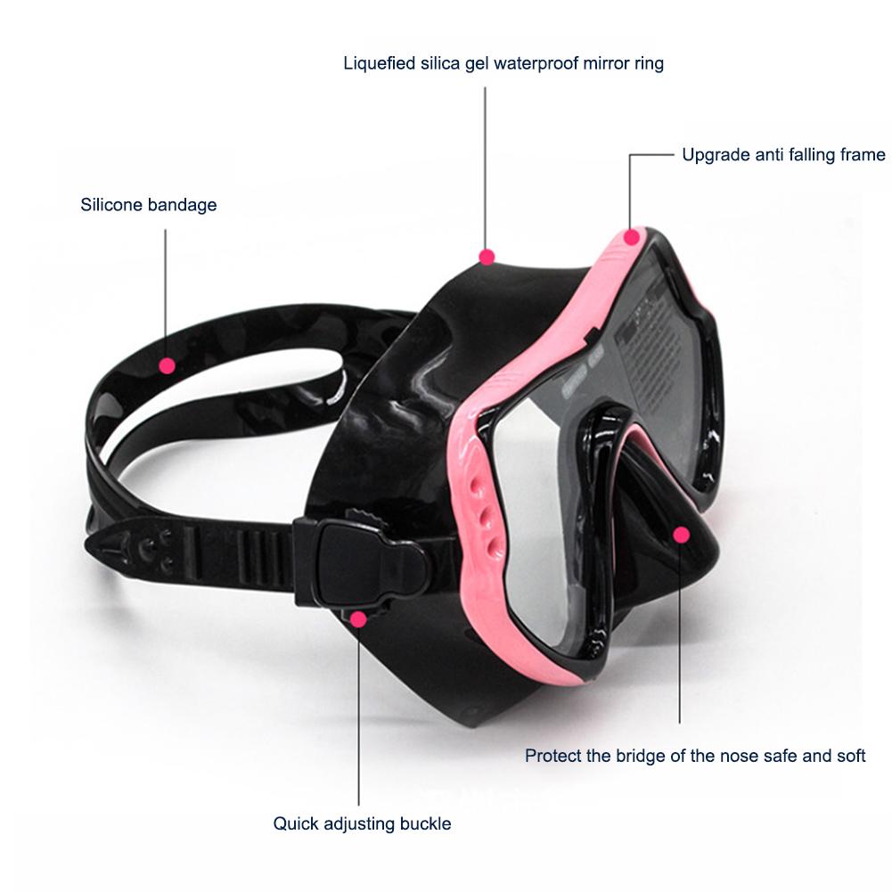 Underwater Scuba Diving Masks Snorkeling Breath Tube Set Adult Silicone Anti-Fog Goggles Glasses Swimming Pool Equipment
