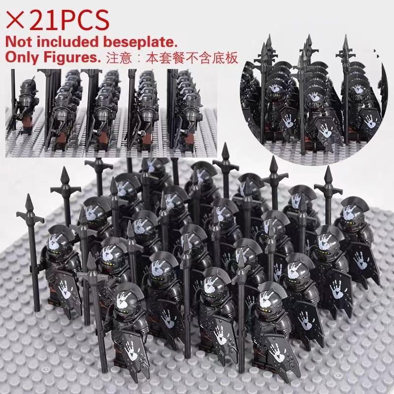 Medieval Military Lord Of Elven Guard Army Orcs Figures Building Block Dwarves Warriors The Rings Children Mini Assembled gift