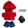 Niannyyhouse 10cm 15cm 20cm Plush Toy Clothes - Loose Fit Hoodie, Jeans, Glasses, Shoes, Dress-up, Cotton Doll, Accessories (a12, 10cm)