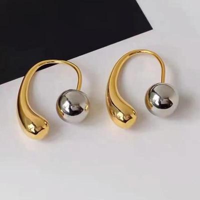 Water Drop Round Ball Metal Earrings For Women Retro Luxury Fashion Party Ear Jewelry Girl's Gifts